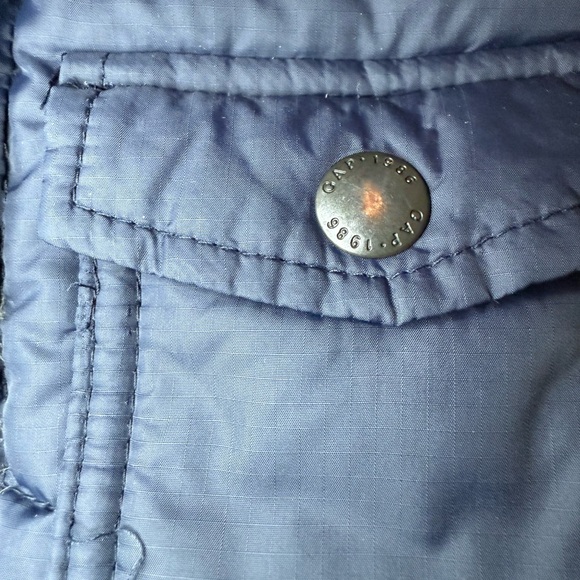 GAP Navy Down Puffer Coat 12-18 months - Picture 5 of 8